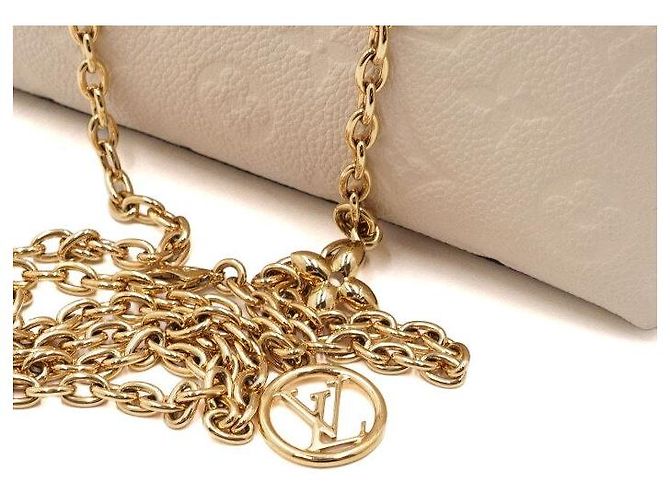 Louis Vuitton mala Nano Madeleine Top Handle Tote e mala tiracolo com corrente dourada em Monogram Empreinte Cream Branco - vista 10