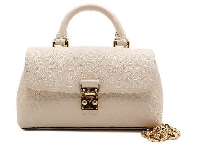 Louis Vuitton mala Nano Madeleine Top Handle Tote e mala tiracolo com corrente dourada em Monogram Empreinte Cream Branco - vista 2