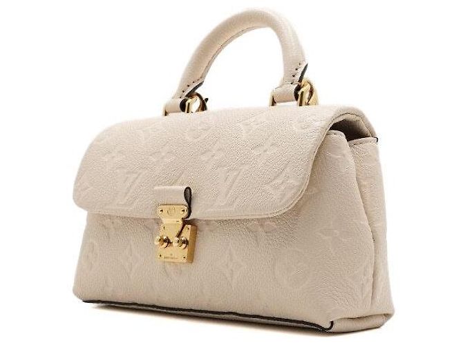 Louis Vuitton mala Nano Madeleine Top Handle Tote e mala tiracolo com corrente dourada em Monogram Empreinte Cream Branco - vista 3