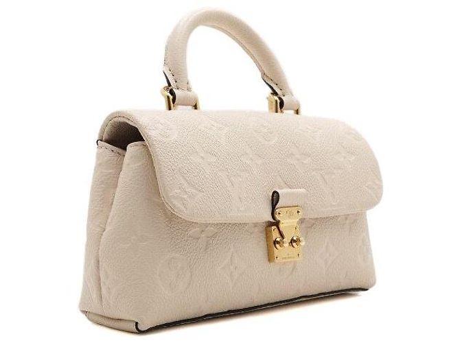 Louis Vuitton mala Nano Madeleine Top Handle Tote e mala tiracolo com corrente dourada em Monogram Empreinte Cream Branco - vista 4