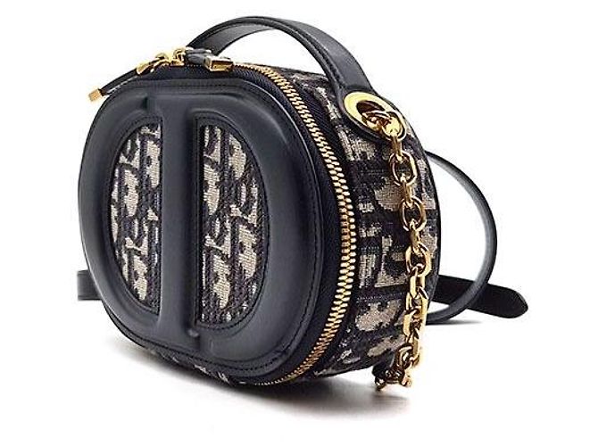 Dior Borsa Camera Oval Oblique CD Signature Blu - vista 2