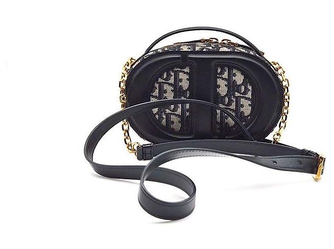 Dior Borsa Camera Oval Oblique CD Signature Blu - vista 3