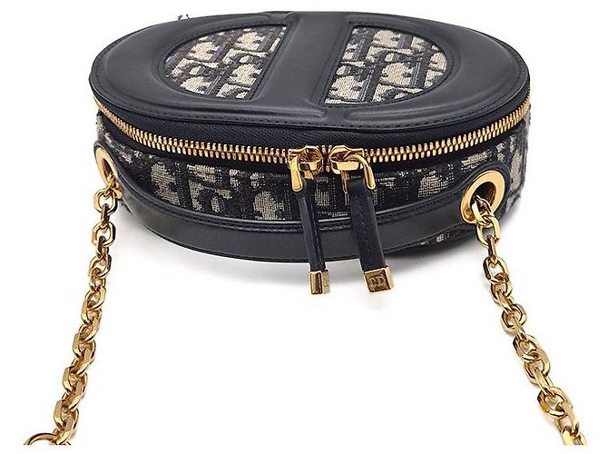 Dior Borsa Camera Oval Oblique CD Signature Blu - vista 6