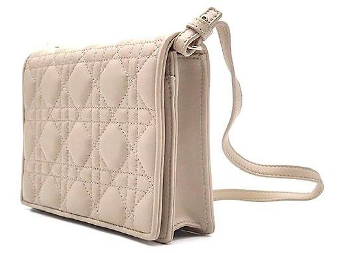 Cannage Dior Borsa a tracolla Lady Flap Marrone - vista 2