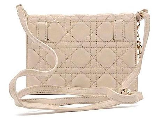 Cannage Dior Borsa a tracolla Lady Flap Marrone - vista 3