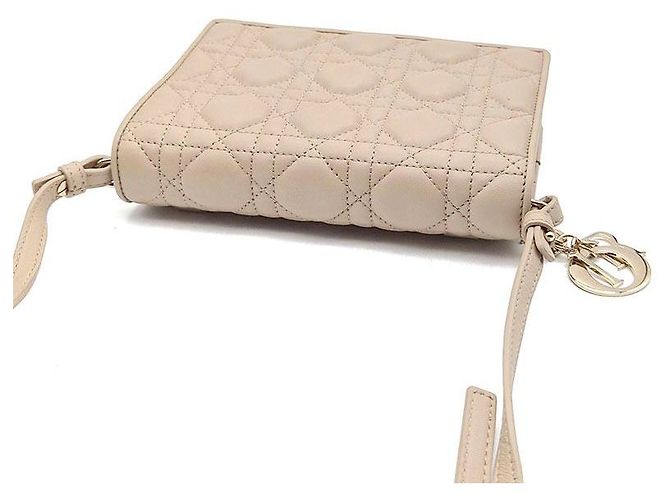Cannage Dior Borsa a tracolla Lady Flap Marrone - vista 5