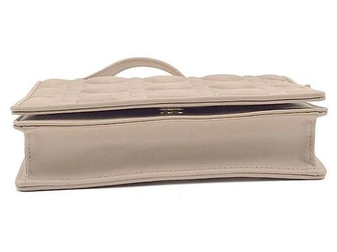 Cannage Dior Borsa a tracolla Lady Flap Marrone - vista 6
