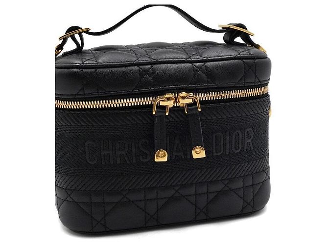 Dior Borsa Tote e Borsa a Tracolla Vanity Piccola da Viaggio Nera Nero - vista 10