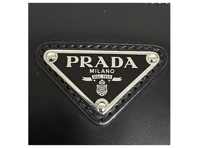 Prada Mini borsa tote spazzolata e borsa a tracolla Nera Nero - vista 10