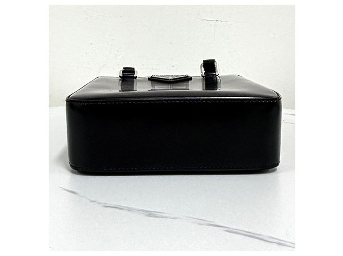 Prada Mini borsa tote spazzolata e borsa a tracolla Nera Nero - vista 13