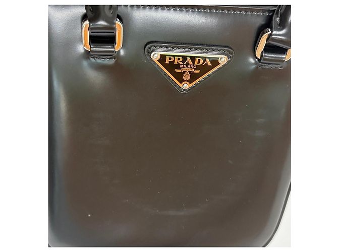 Prada Mini borsa tote spazzolata e borsa a tracolla Nera Nero - vista 18