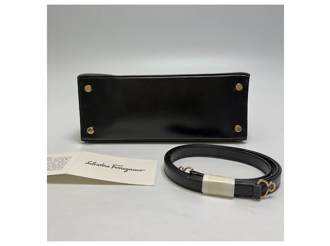 Salvatore Ferragamo Borsa Tote Iconic Bow Ribbon Nera Nero - vista 15