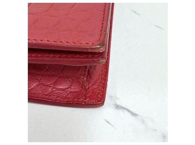 Saint Laurent Monogram Klappentasche Rot - Ansicht 11