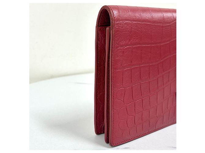 Saint Laurent Monogram Klappentasche Rot - Ansicht 13