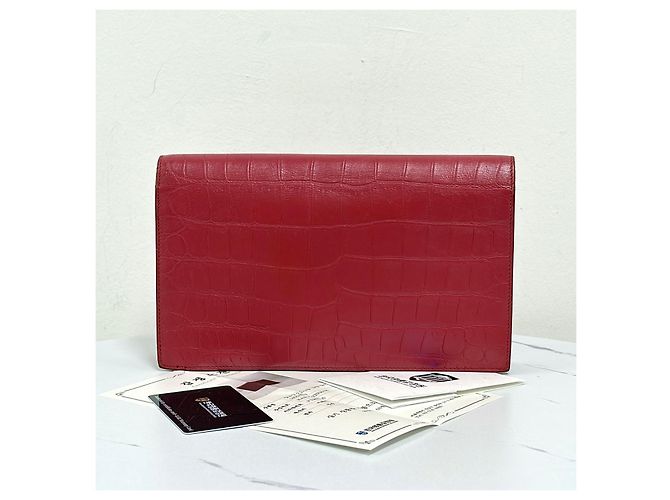 Saint Laurent Monogram Klappentasche Rot - Ansicht 4