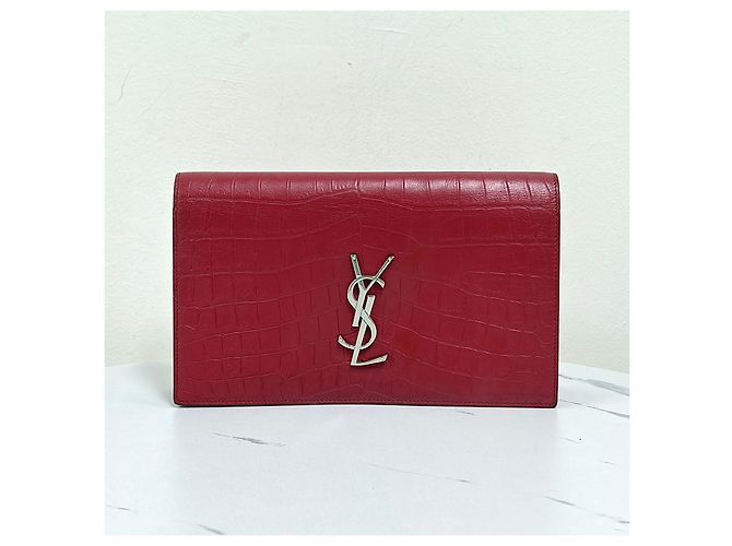 Saint Laurent Monogram Klappentasche Rot - Ansicht 5