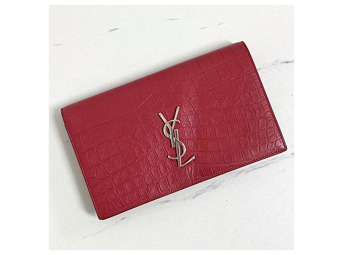 Saint Laurent Monogram Klappentasche Rot - Ansicht 6