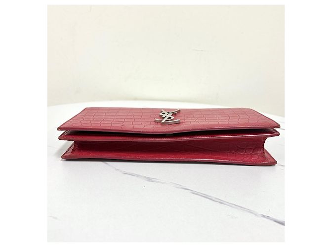 Saint Laurent Monogram Klappentasche Rot - Ansicht 9