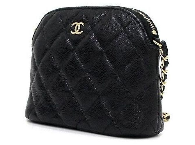 Chanel Borsa a tracolla mini a mezzaluna Timeless Classic con logo CC dorato Nero - vista 3