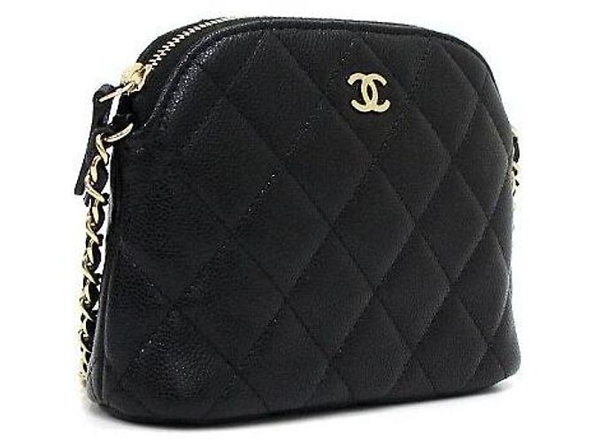 Chanel Borsa a tracolla mini a mezzaluna Timeless Classic con logo CC dorato Nero - vista 4