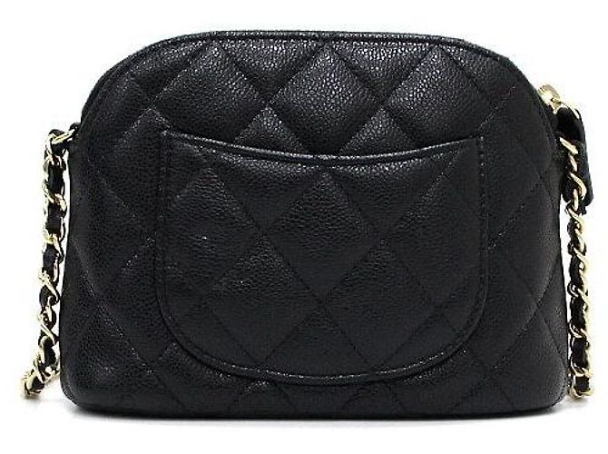 Chanel Borsa a tracolla mini a mezzaluna Timeless Classic con logo CC dorato Nero - vista 5