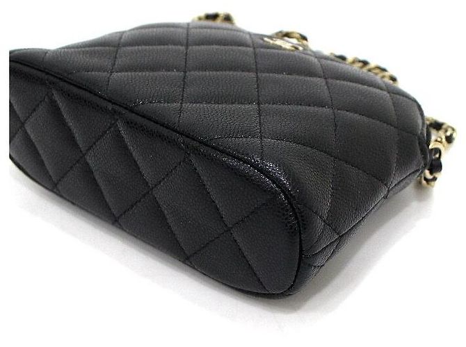 Chanel Borsa a tracolla mini a mezzaluna Timeless Classic con logo CC dorato Nero - vista 8