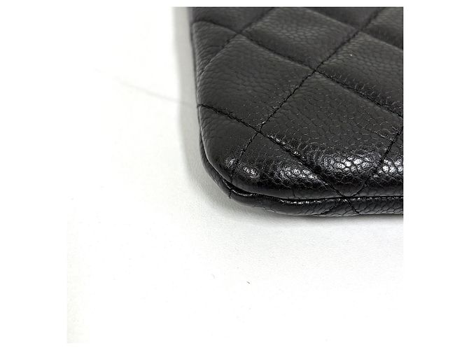 Chanel Borsa a pochette New Medium in Caviar placcata oro Nera Nero - vista 10