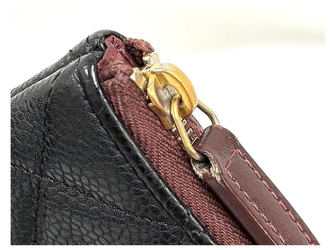 Chanel Borsa a pochette New Medium in Caviar placcata oro Nera Nero - vista 8