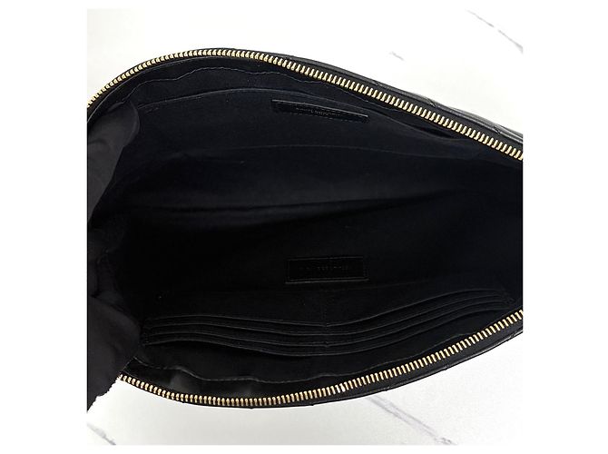 Saint Laurent Clutch Monogram Matelassé Black Nero - vista 9