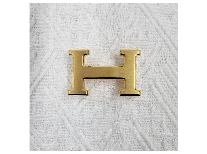 Hermès Buckle Reversible Two-Sided Black Gold Matte Men's Leather Belt - view 6