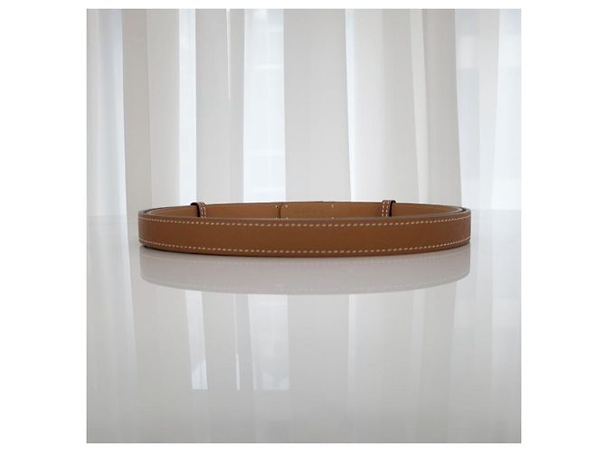 Hermès Cinturón Kelly para mujer Hebilla Oro Plata Naranja - vista 5