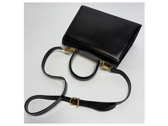 Salvatore Ferragamo Borsa a Tracolla Tote Gancini (Usata, Black) Nero - vista 14