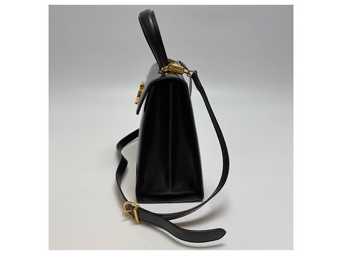 Salvatore Ferragamo Borsa a Tracolla Tote Gancini (Usata, Black) Nero - vista 7