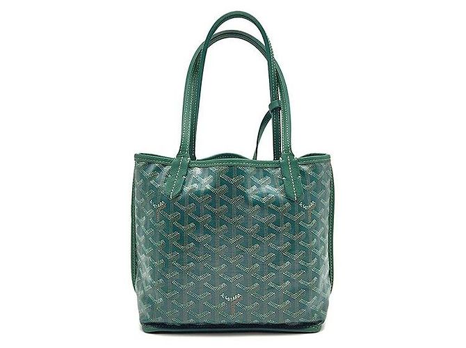 Goyard Mini Anjou Tote Bag Leder Grün - Ansicht 3
