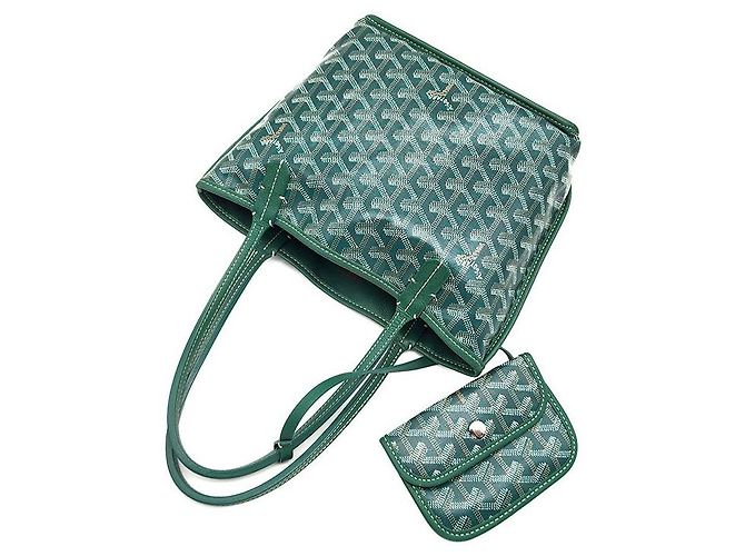 Goyard Mini Anjou Tote Bag Leder Grün - Ansicht 4