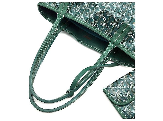 Goyard Mini Anjou Tote Bag Leder Grün - Ansicht 5