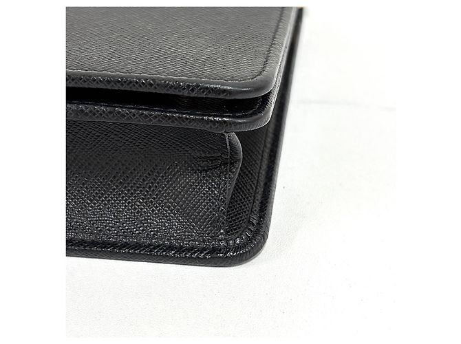 Prada Borsa a tracolla Saffiano Logo Chain Nera Nero - vista 15
