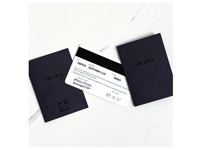 Prada Borsa a tracolla Saffiano Logo Chain Nera Nero - vista 2