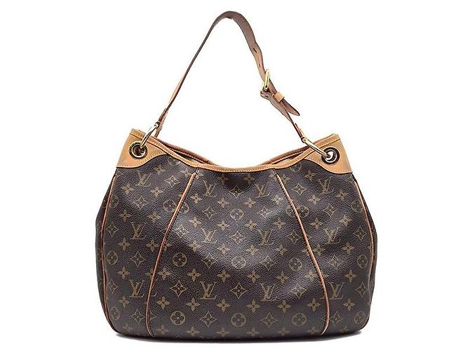 Louis Vuitton Monogram Galliera GM Borsa a mano marrone pelle - vista 3