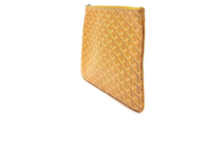 Clutch Goyard Sena MM Gialla in Pelle Giallo - vista 2