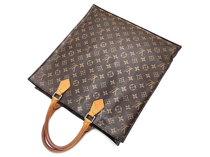 Louis Vuitton Monogram Sac Plat Bolso Marrón Castaño - vista 4
