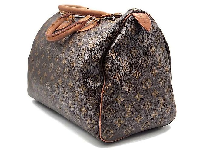 Louis Vuitton Monogram Speedy 35 Borsa Tote Marrone - vista 2