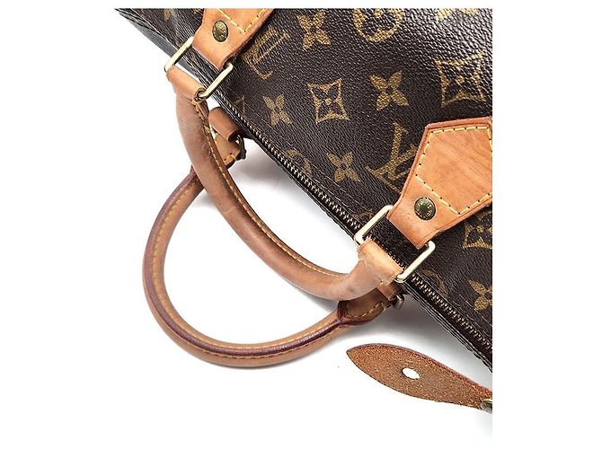Louis Vuitton Monogram Speedy 35 Borsa Tote Marrone - vista 5
