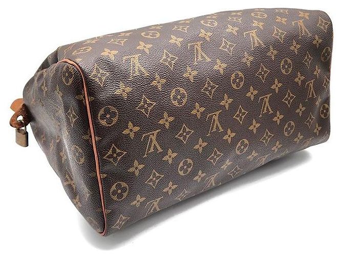 Louis Vuitton Monogram Speedy 35 Borsa Tote Marrone - vista 7