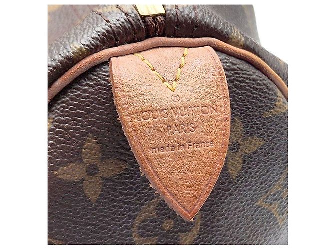 Louis Vuitton Monogram Speedy 35 Borsa Tote Marrone - vista 8