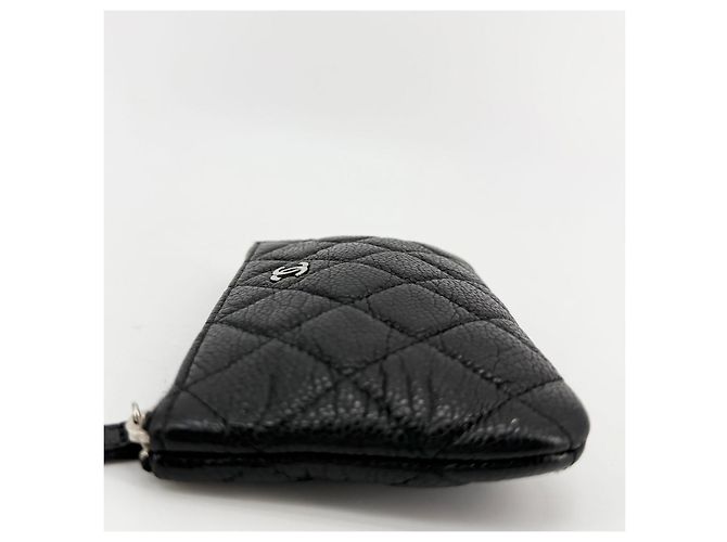 Chanel Mini Pochette Caviar Nera in Pelle Nero - vista 6