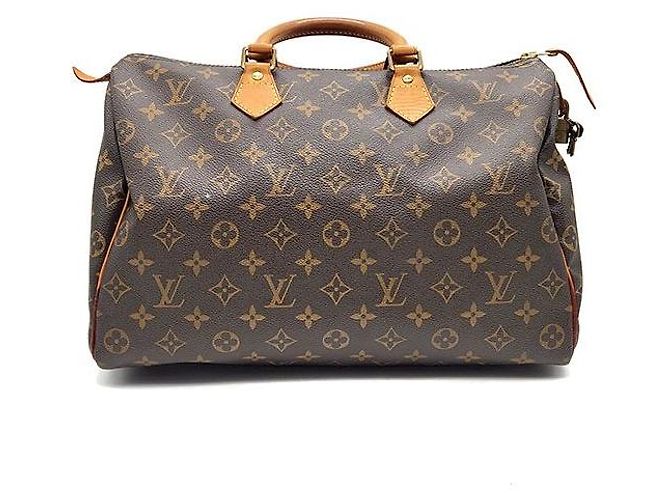 Louis Vuitton Monogram Speedy 35 Marrone - vista 3