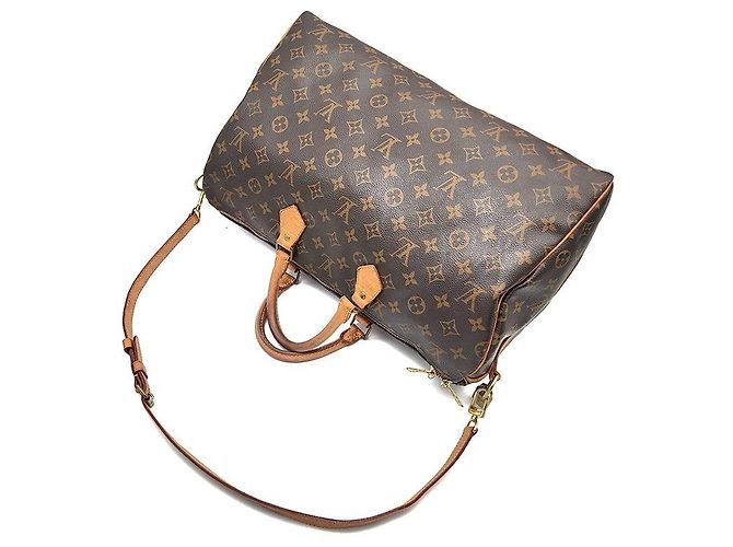Louis Vuitton Monogram Bandoulière Speedy Marrone - vista 4
