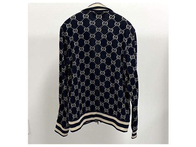 Gucci Giacca Technical Track con zip Blu - vista 5