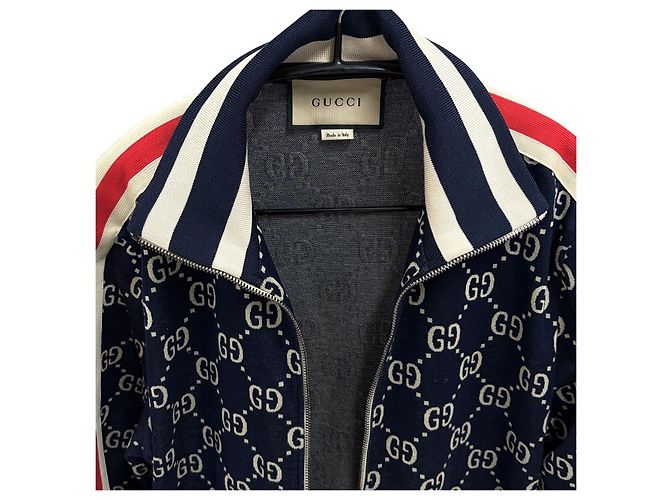 Gucci Giacca Technical Track con zip Blu - vista 6